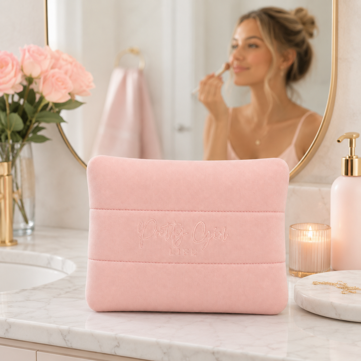Small Puffy Travel Cosmetic Makeup Bag