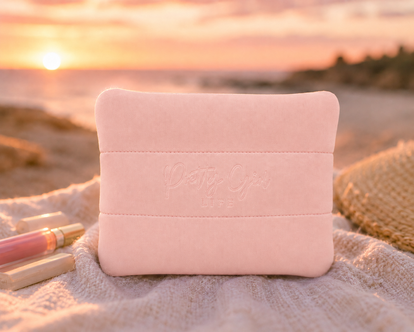 Small Puffy Travel Cosmetic Makeup Bag