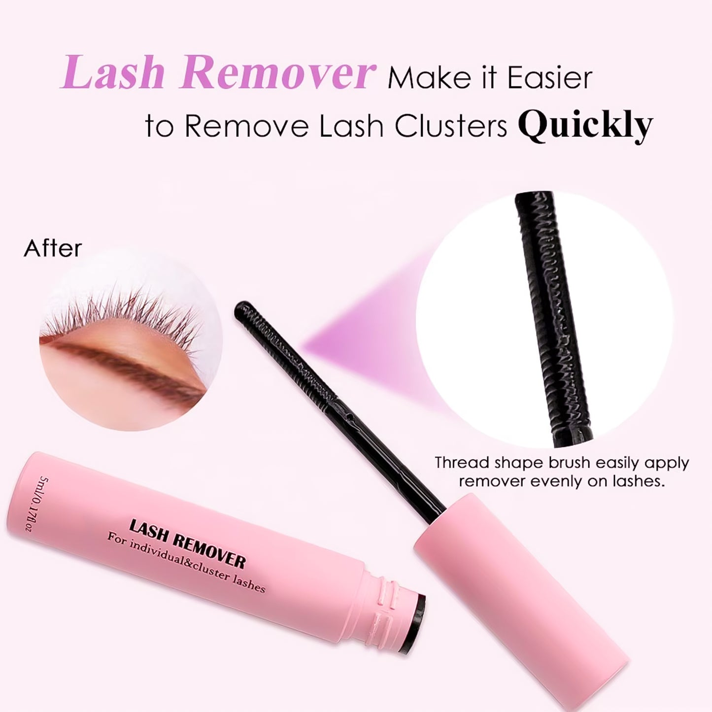 DIY Wispy Lash Clusters D Curl Eyelash Extensions with Bond, Seal, and Tweezers