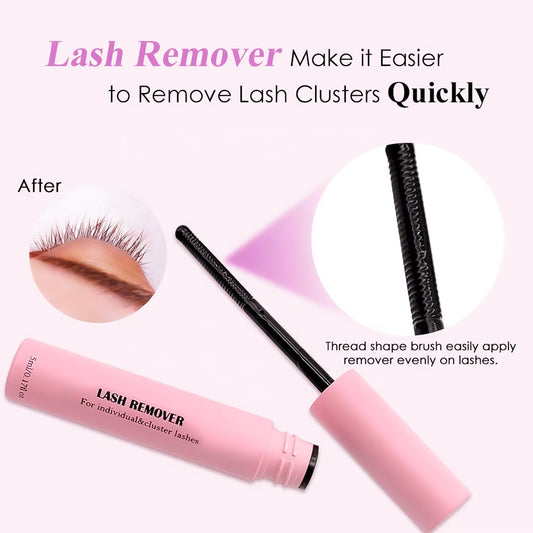 DIY Wispy Lash Clusters D Curl Eyelash Extensions with Bond, Seal, and Tweezers