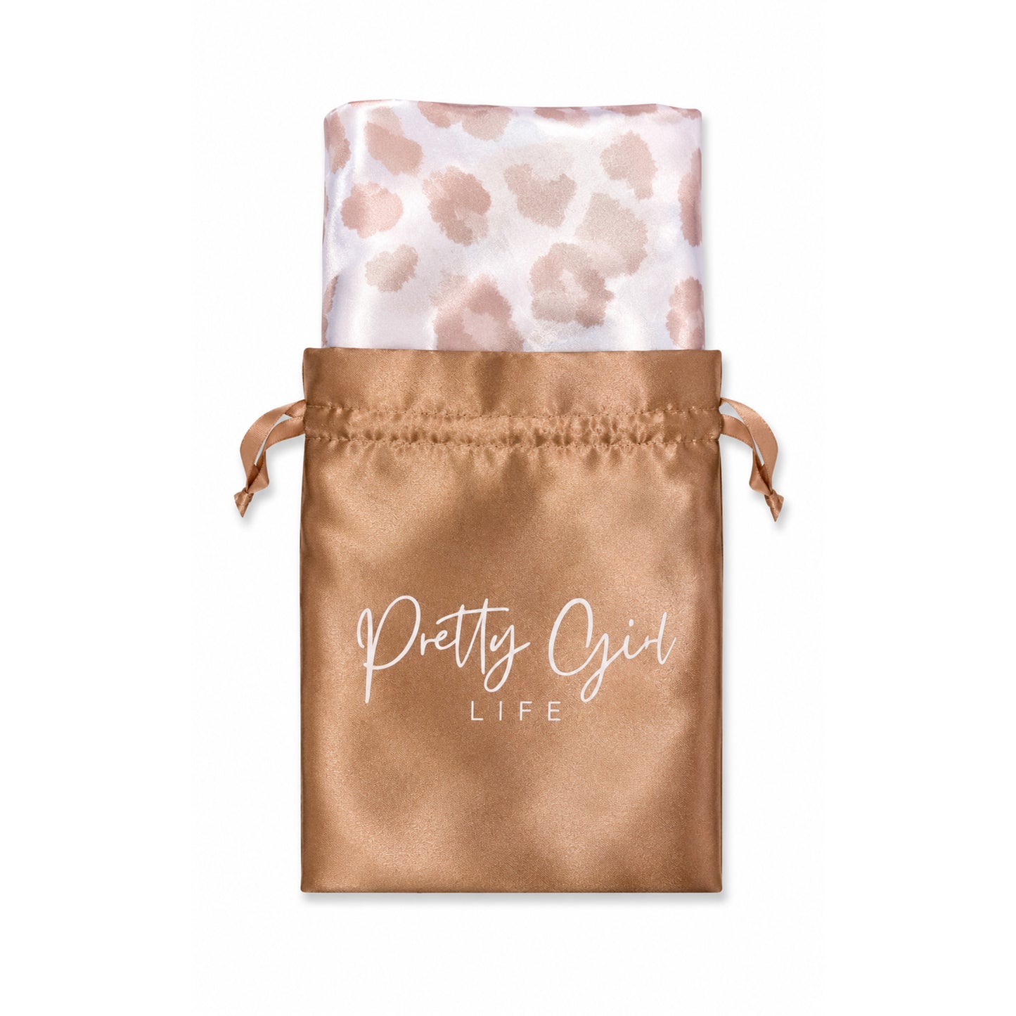 Satin Double Layer Leopard Print Bonnet
