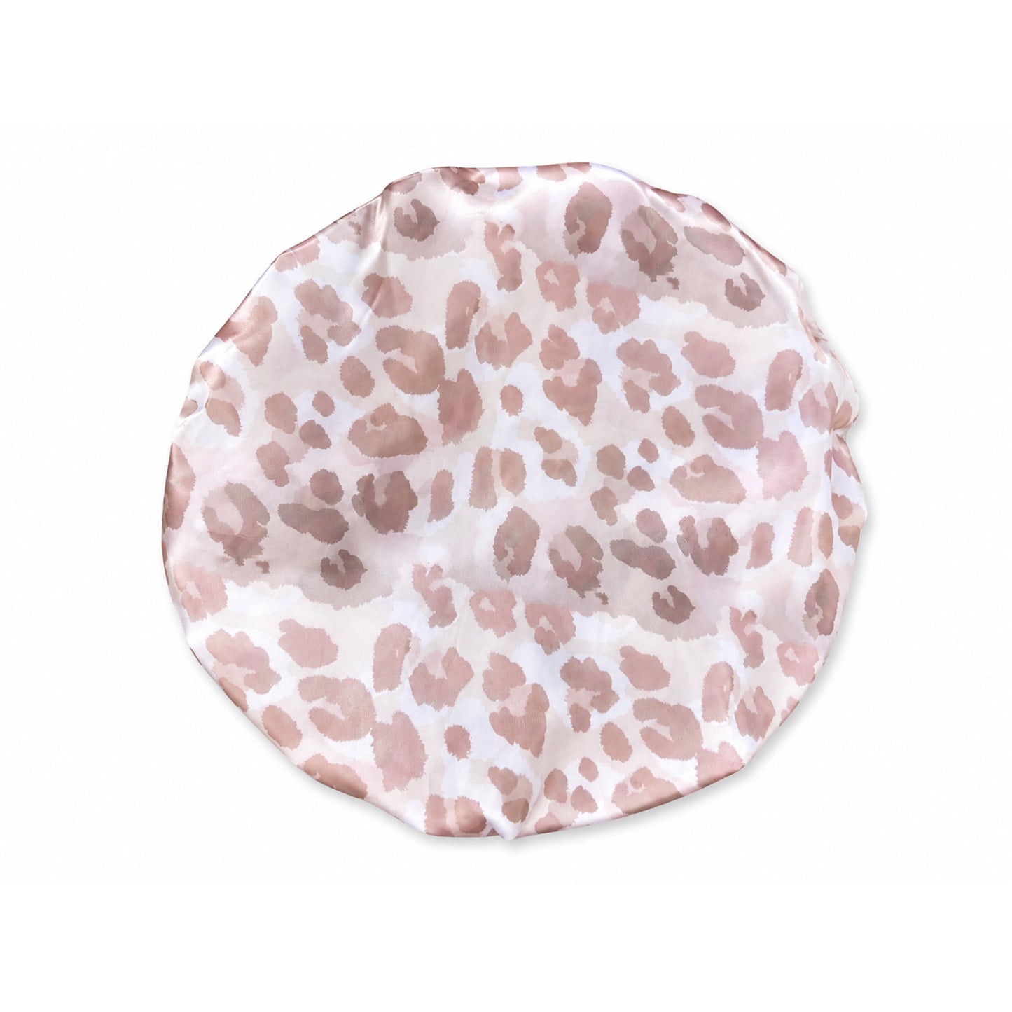 Satin Double Layer Leopard Print Bonnet
